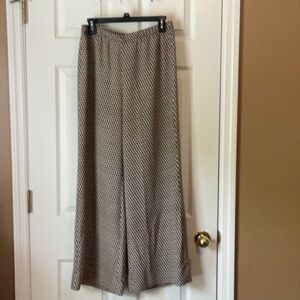 Chico’s Women’s Geometric Print Casual Office Wear Wild Leg Pants Size 0 (Small)